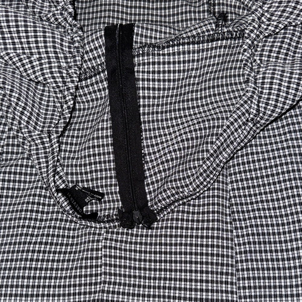 Forever 21 Black and White Gingham One-Shoulder Mini Dress - Picture 7 of 9